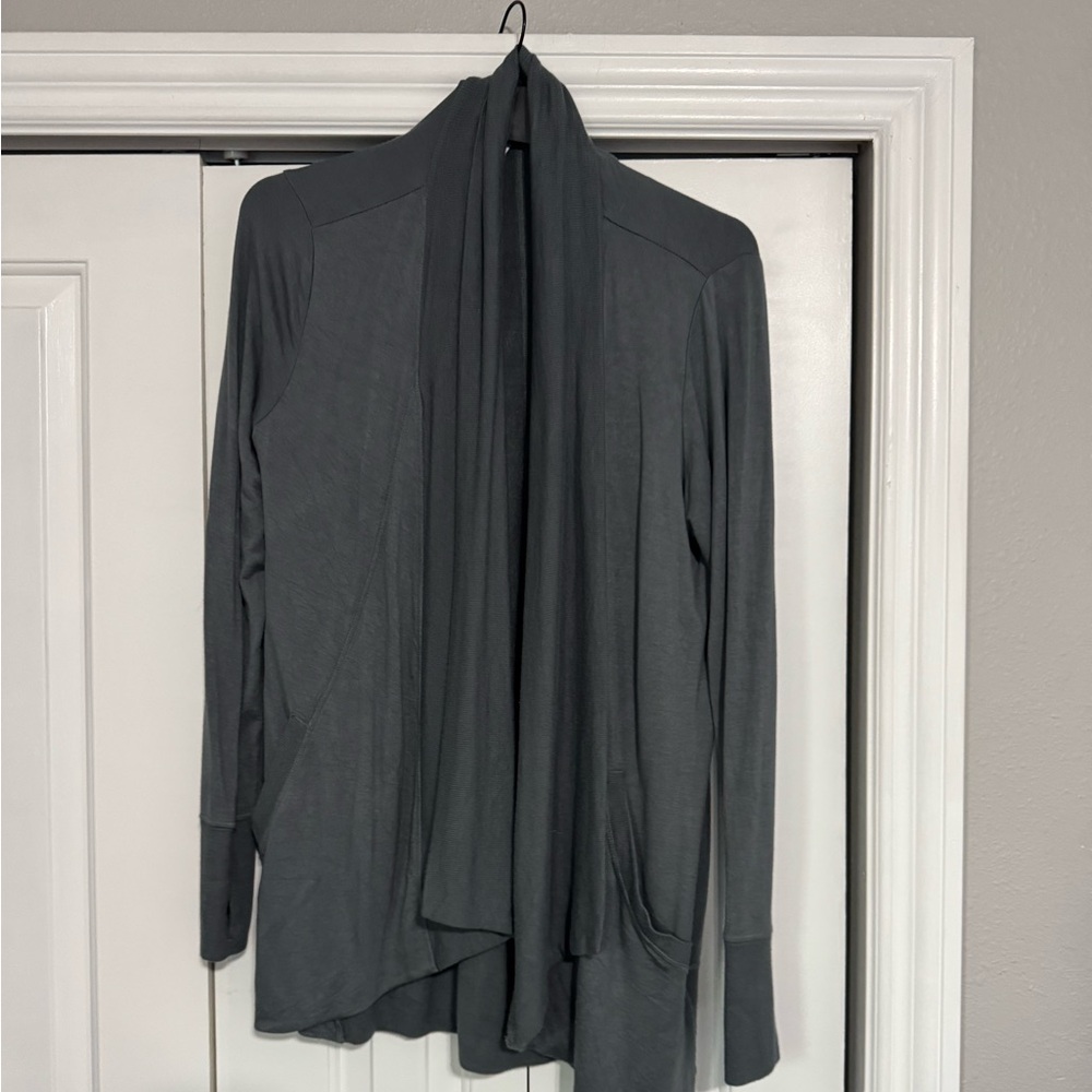Athleta Charcoal Knit Cardigan
